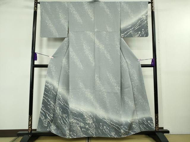 平和屋着物●極上　京の名門　友禅　染の北川　訪問着　和木沢絹　立波文　暈し染め　反端付き　逸品　未使用　DZAB5830kh6 平和屋着物○極上 京の名門 友禅 染の北川 訪問着 和木沢