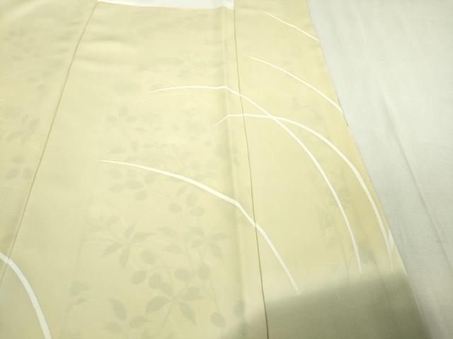 平和屋本店●極上 創業460年・千總 訪問着 刺繍 草花文 鳥の子色地 暈し染め 金彩 高島屋扱い 逸品 DZAB5851kh6