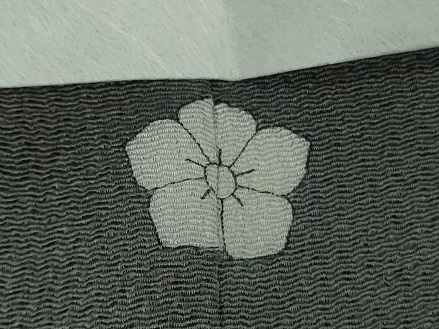 平和屋本店●希少 友禅染色家 品川恭子 色留袖 舞鳥草花文 藍墨茶色地 金彩 鬼しぼ縮緬 逸品 DZAB5856kh6