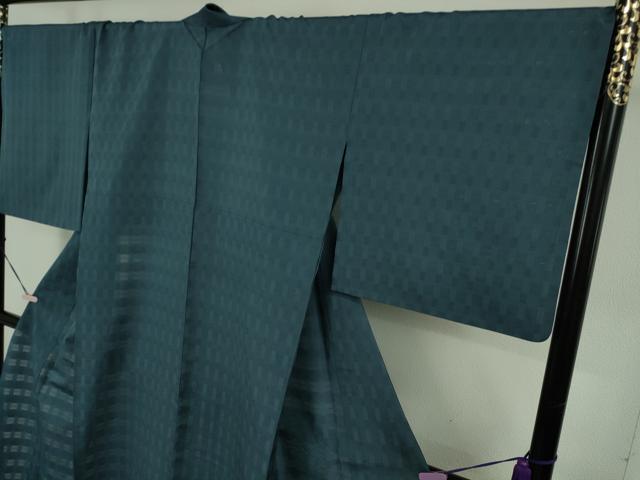 平和屋本店*希少 沖縄県最高級織物 夏物 首里花倉織 首里織 花織・絽織・紗織 濃い紺鼠色 逸品 DZAB5872kh6