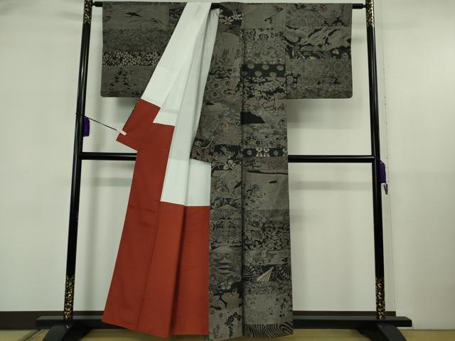 平和屋着物●極上 本場染大島紬 9マルキ 百柄 逸品 DZAB5897kh6