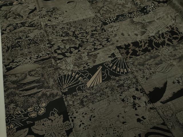 平和屋着物●極上 本場染大島紬 9マルキ 百柄 逸品 DZAB5897kh6