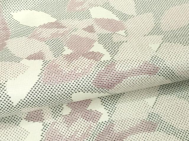 平和屋本店●極上 本場大島紬 白大島紬 桑原織物 二代目 桑原啓之介 9マルキ 白絣 舞花弁 三越扱い 証紙付き 逸品 未使用 DZAB5898kh6