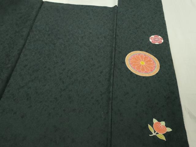 平和屋本店●極上 中国三大刺繍 スワトウ刺繍 汕頭刺繍 振袖・長襦袢(無双仕立て)セット 作家物 駒刺繍 道長花文 金糸 逸品 DZAB5899kh6