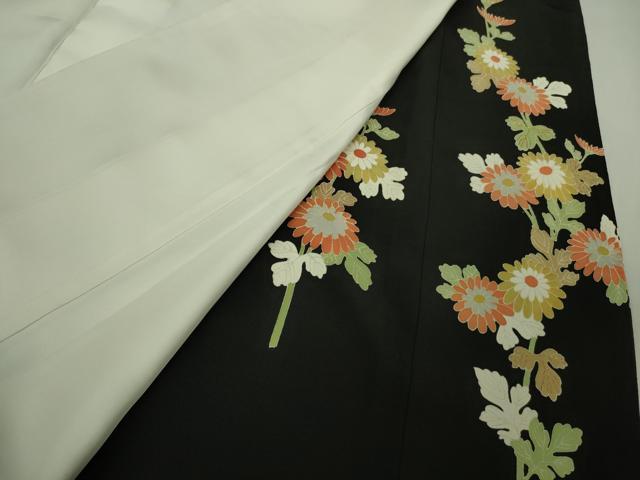 平和屋本店●極上 創業130年 江戸染繍友禅 大彦 黒留袖 刺繍 鳳凰唐草花文 金糸 三越扱い 逸品 DZAB5906kh6