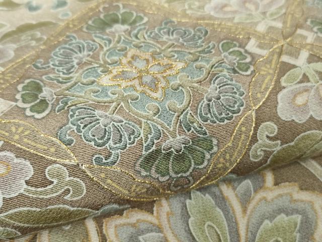 平和屋本店●極上 中国三大刺繍 スワトウ刺繍 汕頭刺繍 訪問着 正倉院更紗花文 金糸 逸品 未使用 DZAB5911kh6