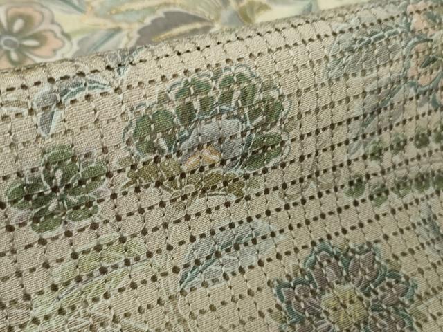 平和屋本店●極上 中国三大刺繍 スワトウ刺繍 汕頭刺繍 訪問着 正倉院更紗花文 金糸 逸品 未使用 DZAB5911kh6