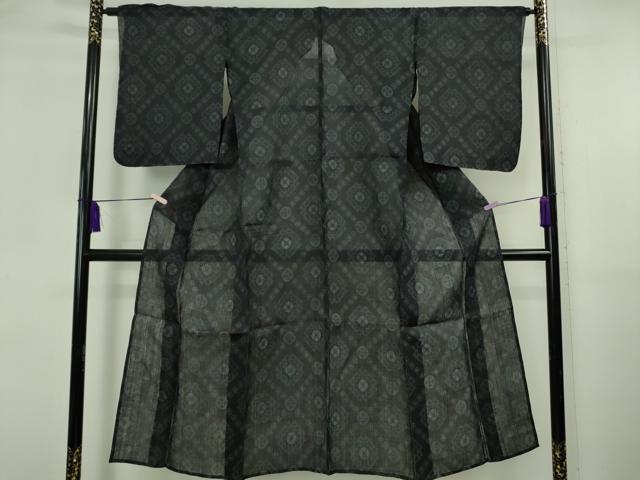 平和屋本店*極上 夏物 重要無形文化財 本場宮古上布 苧麻 菱文 逸品 未使用 DZAB5925kh6