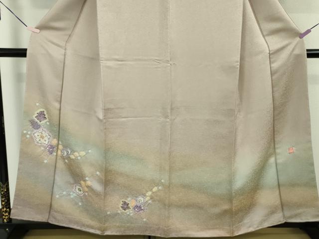 平和屋着物●極上 久保田一竹 幻の辻が花 訪問着 暈し染め 金通し地 逸品 未使用 DZAB5941kh6