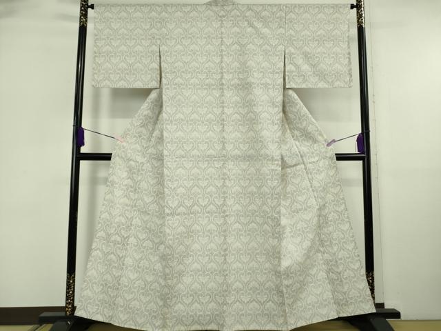 平和屋本店▽極上 本場結城紬 重要無形文化財 単衣 100亀甲 宝相華 逸品 未使用 DZAB5947kh6