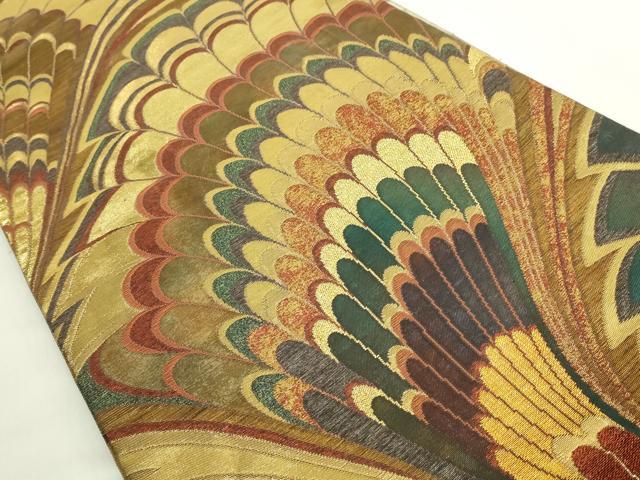 平和屋着物●極上 創業280年 誉田屋源兵衛 両面 六通柄袋帯 日光東照宮 図に香の図散し 純金 逸品 DZAB5956kh6