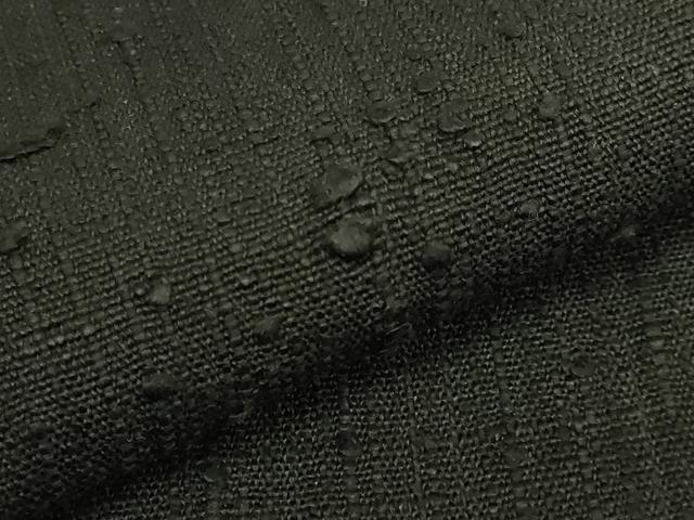 平和屋本店●極上 浦野理一 経節紬 九寸名古屋帯 黒地 たとう紙付き 逸品 DZAB5985kh6
