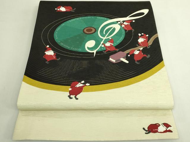 平和屋着物●極上 太鼓柄 京袋帯 WAKKA ワッカ サンタクロース レコード 逸品 DZAB6000kh6