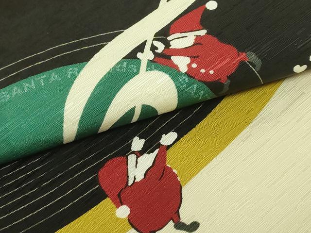 平和屋着物●極上 太鼓柄 京袋帯 WAKKA ワッカ サンタクロース レコード 逸品 DZAB6000kh6