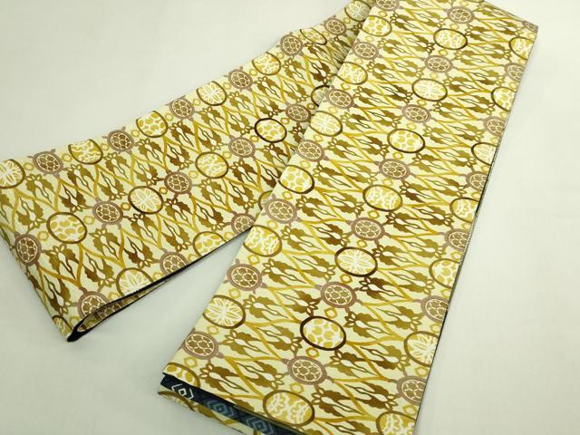 平和屋着物●極上 両面 半幅帯 WAKKA ワッカ はしご酒 ウサギとカメ 逸品 DZAB6028kh6