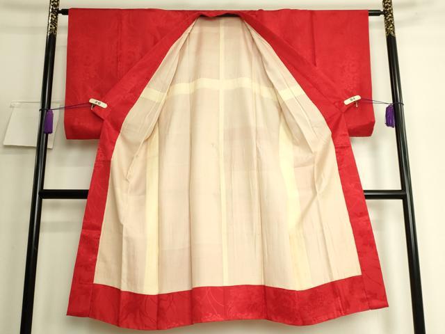 平和屋着物●アンティーク 大正ロマン 長襦袢 袷 飛鶴花地紋 逸品 DZAB6048kh6