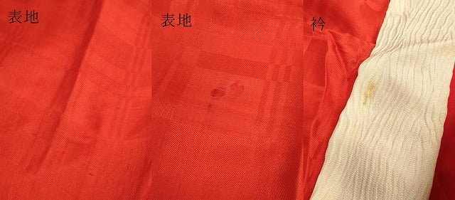 平和屋着物●アンティーク 大正ロマン 長襦袢 袷 変わり市松地紋 逸品 DZAB6049kh6