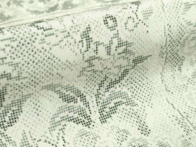 平和屋本店●極上 本場縞大島紬 染大島 白大島 絞り 舞花文 堀之内織物謹製 まるやま扱い 証紙付き 逸品 未使用 DZAB6063kh6