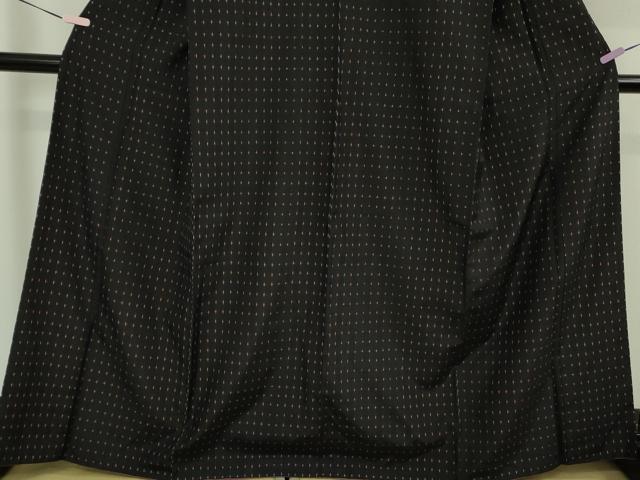 平和屋本店●極上 本場琉球 南風原花織 手織 紬 野原織物工房 野原俊雄作 黒地 証紙付き 逸品 DZAB6064kh6