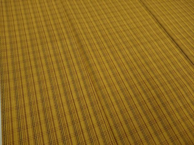 平和屋本店●極上 本場黄八丈 まるまなこ 紬 格子 逸品 DZAB6066kh6