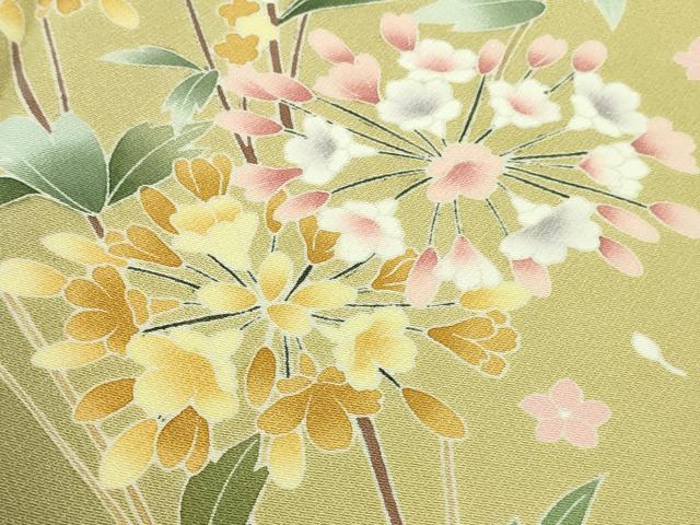 平和屋本店●極上 訪問着 友禅 枝花文 暈し染め 逸品 未使用 DZAB6078kh6