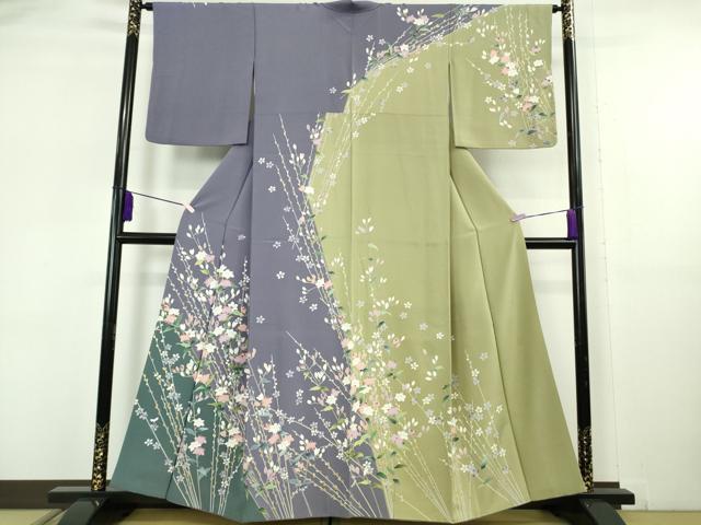 平和屋着物●極上 訪問着 友禅 枝花文 枝蕾 逸品 DZAB6080kh6