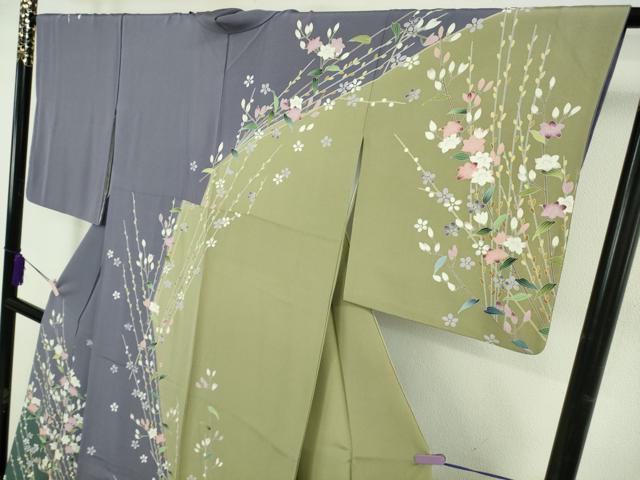 平和屋着物●極上 訪問着 友禅 枝花文 枝蕾 逸品 DZAB6080kh6