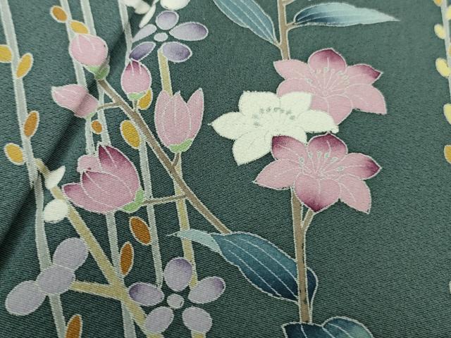 平和屋着物●極上 訪問着 友禅 枝花文 枝蕾 逸品 DZAB6080kh6