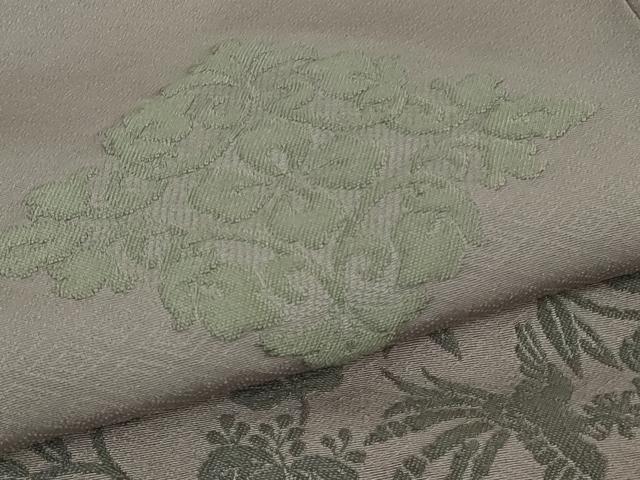 平和屋本店●極上 山口美術織物 皇室 伊勢神宮御用 西陣織 訪問着 お召地 桐竹鳳凰菱文 薄い鳩羽鼠色地 反端付き 逸品 未使用 DZAB6087kh6