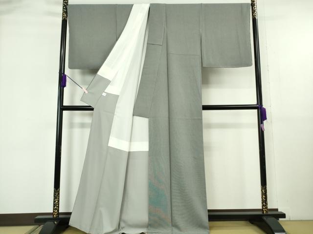 平和屋着物●極上 彫士:住田双光 染士:西宮伊智郎 江戸小紋 毛万筋 炭消色×鈍色 逸品 未使用 DZAB6090kh6