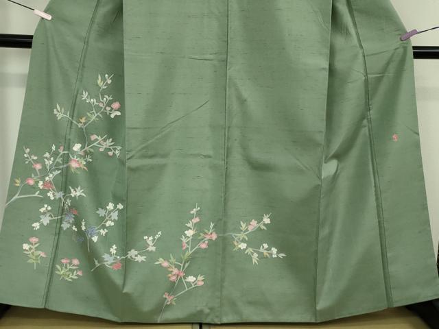 平和屋本店●極上 本加賀友禅作家 成竹登茂男 石川県指定無形文化財 牛首紬 白山工房 手織 訪問着 銀座おゝぎ屋 証紙付き 逸品 DZAB6099kh6