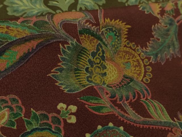 平和屋本店●極上 前田仁仙 仁仙更紗 訪問着 更紗花文 縮緬地 さが美扱い ロング丈 逸品 未使用 DZAB6121kh6