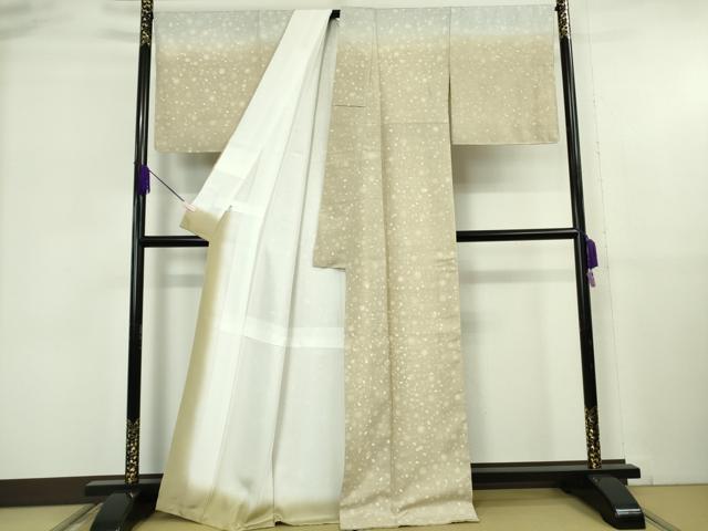 平和屋本店●極上 創業460年・千總 訪問着 紬地 霰文 枯色地 高島屋扱い 逸品 未使用 DZAB6129kh6