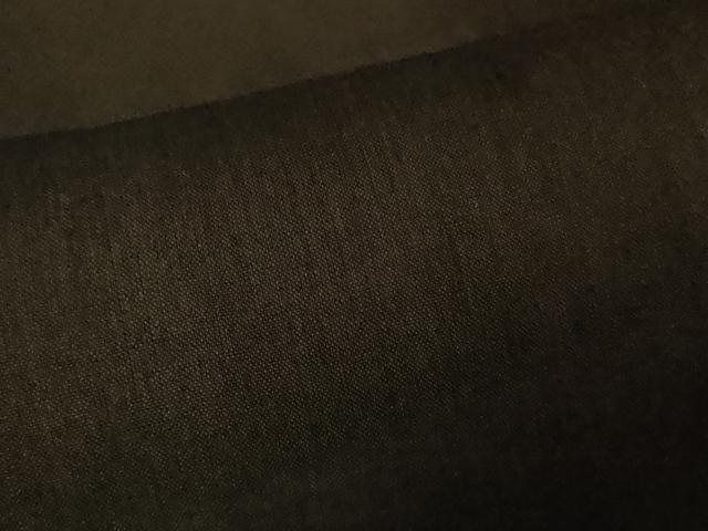 平和屋着物*極上 夏物 本場小千谷ちぢみ 麻 色無地 黒紅色 逸品 未使用 DZAB6154kh6