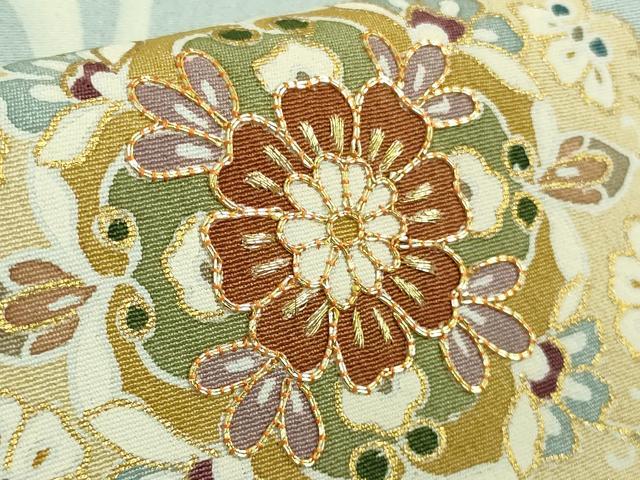平和屋本店●極上 創業460年・千總 訪問着 駒刺繍 正倉院草花文 金彩 逸品 未使用 DZAB6167kh6