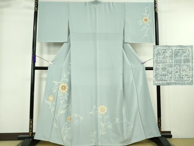 平和屋本店●極上 創業460年・千總 訪問着 駒刺繍 正倉院草花文 金彩 逸品 未使用 DZAB6167kh6
