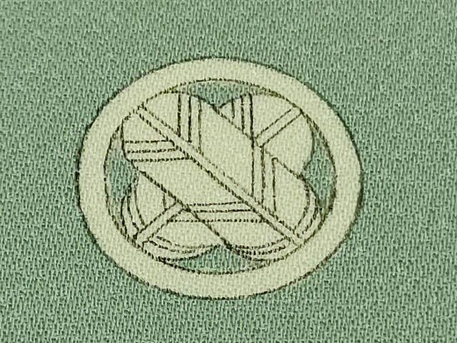 平和屋本店●極上 創業460年・千總 色留袖 駒刺繍 鬘帯雪輪花文 山葵色地 金彩 三越扱い 逸品 DZAB6173kh6