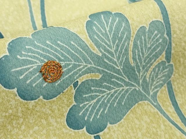 平和屋着物●極上 人間国宝・羽田登喜男 訪問着 駒刺繍 枝菊 たたき染め 逸品 DZAB6174kh6