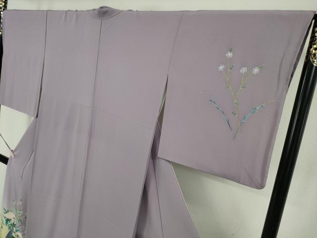 平和屋着物●極上 本加賀友禅作家 下村陽明 訪問着 牡丹華 薄葡萄色地 暈し染め 証紙付き 逸品 DZAB6192kh6