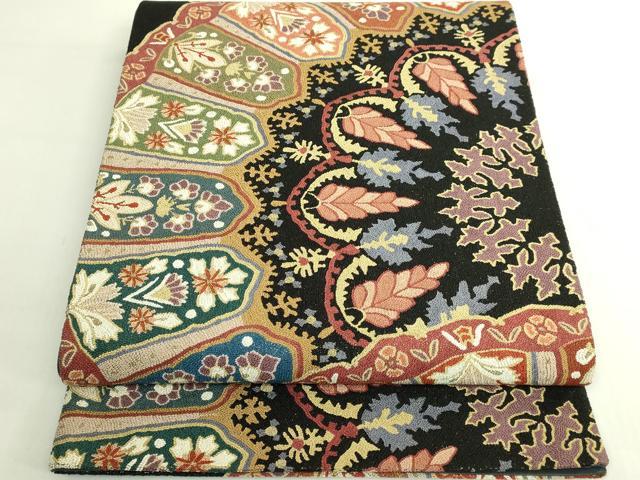 平和屋本店●極上 中国三大刺繍 総相良刺繍 総刺繍 袋帯 200万粒 総詰め 正倉院花文 金糸 逸品 DZAB6209kh6