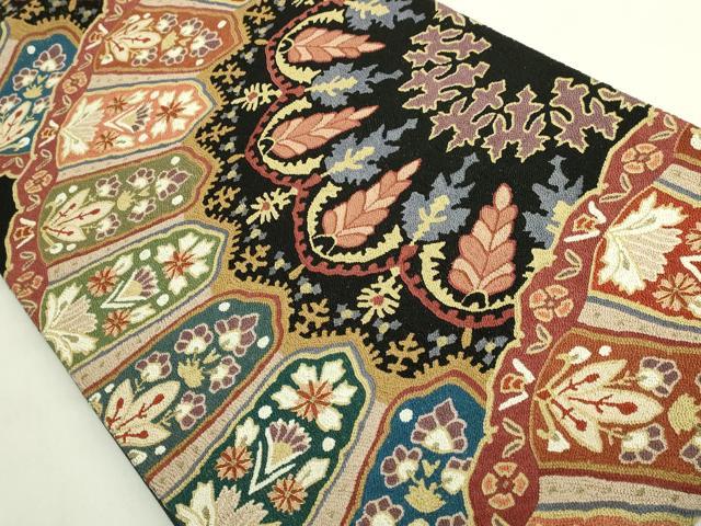平和屋本店●極上 中国三大刺繍 総相良刺繍 総刺繍 袋帯 200万粒 総詰め 正倉院花文 金糸 逸品 DZAB6209kh6