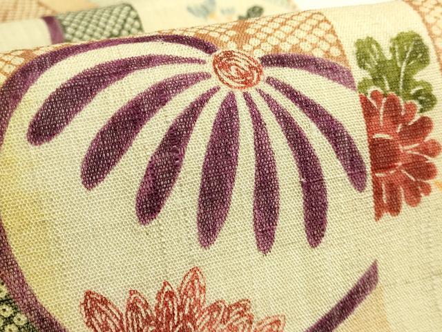 平和屋本店*極上 夏物 摺型友禅 京都 多ち花 九寸名古屋帯 橘 逸品 DZAB6218kh6