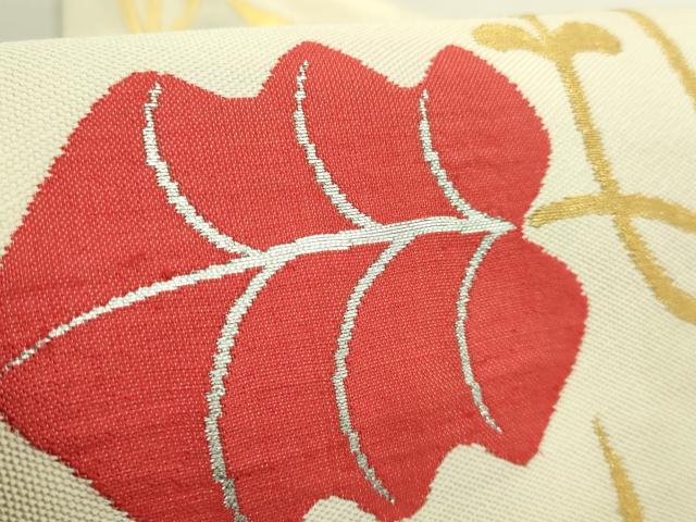 平和屋本店●極上 洛風林 工芸帯地 九寸名古屋帯 唐草文 金糸 逸品 DZAB6286kh6