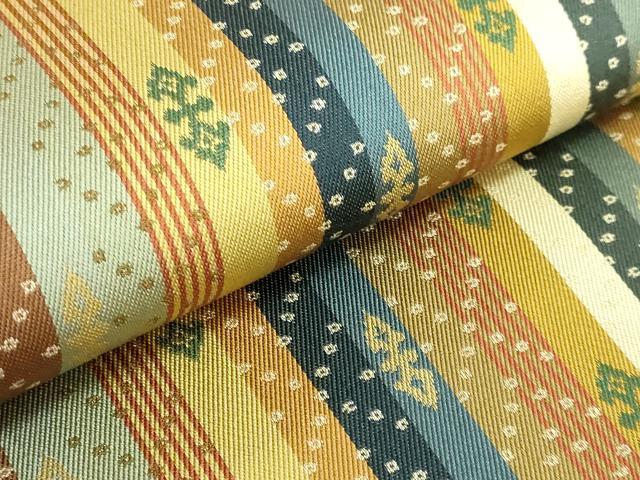 平和屋着物●極上 龍村美術織物 九寸開き名古屋帯 天平段文 逸品 DZAB6287kh6