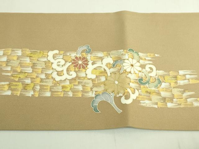 平和屋本店●極上 塩瀬 九寸名古屋帯 宝尽くし花文 金彩 逸品 DZAB6296kh6