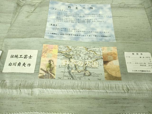 平和屋着物●極上 伝統工芸士 白川貞夫 野蚕糸 黄金の繭 紬 白新染織謹製 高島屋扱い 証紙付き 逸品 DZAB6305kh6