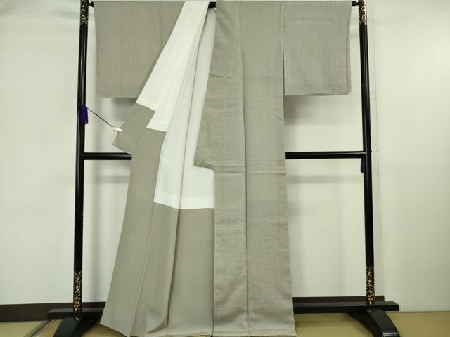 平和屋本店●極上 京都祇園の老舗 ぎをん齋藤 紬 縞 たとう紙付き 逸品 未使用 DZAB6318kh6