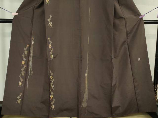 平和屋着物●極上 山口美術織物 皇室 伊勢神宮御用 西陣織 訪問着 白山紬 総刺繍 刺し子 錦繍 火消し 纏 冊子付き 逸品 DZAB6334kh6