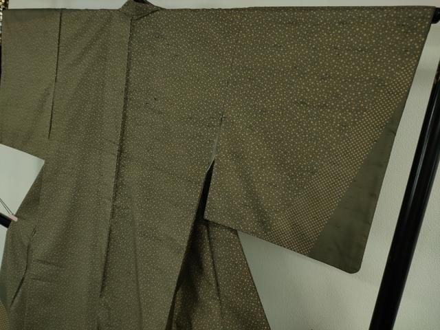 平和屋着物●極上 二代目 川村久太郎 石川県指定無形文化財 牛首紬 白山工房 手織り 訪問着 市松 霰 証紙付き 逸品 DZAB6335kh6