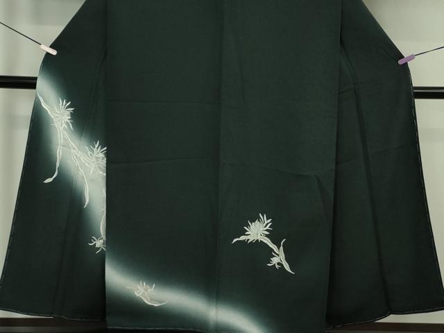 平和屋着物●極上 訪問着 総手刺繍 月下美人 褐返色地 暈し染め 逸品 未使用 DZAB6342kh6